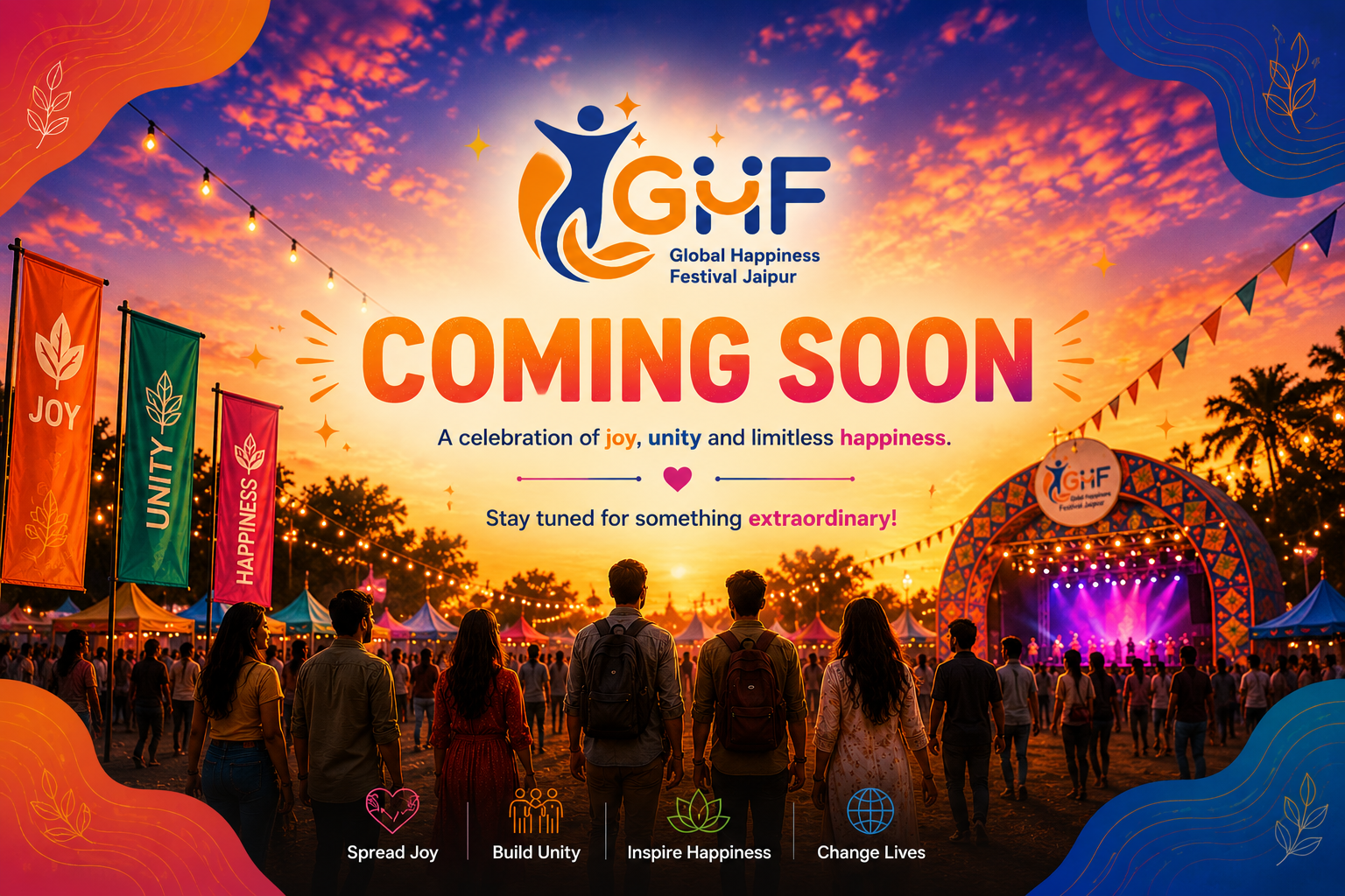 GHF festival audience under lights